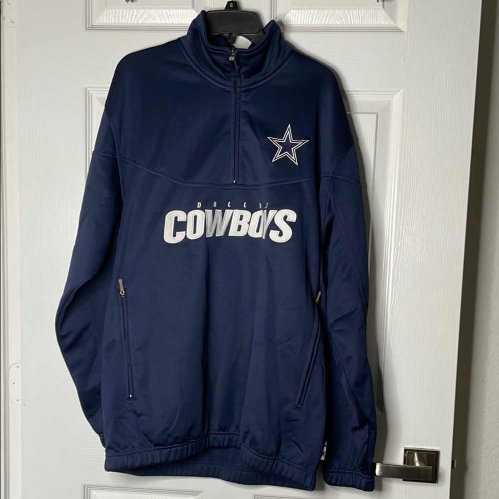 Dallas Cowboys 3/4 zip-up sweatshirt NFL Team apparel Reebok